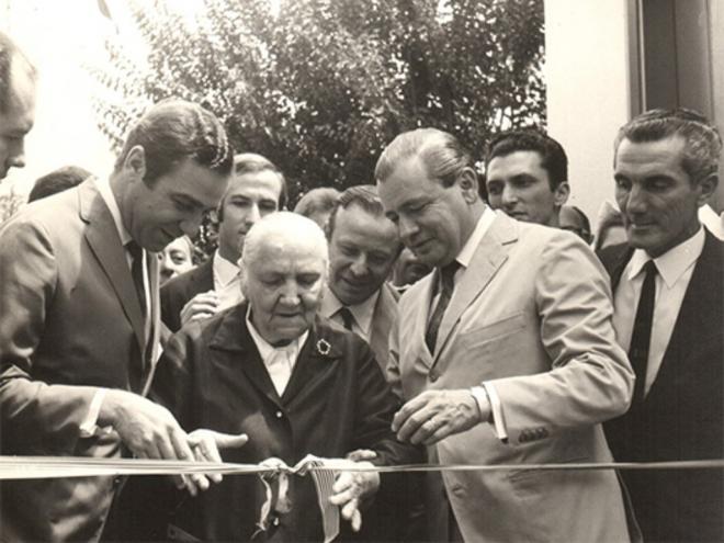 Domenica Torquato, mãe de Candido Portinari, inaugurou o Museu em 1970
