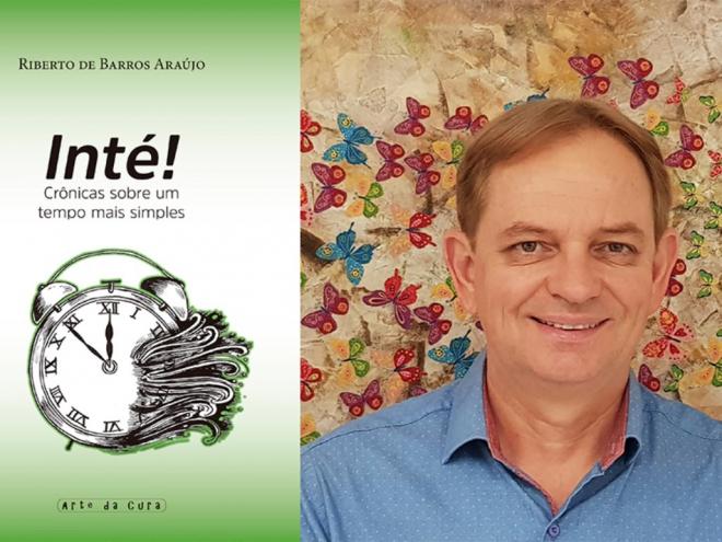 A capa do livro de Riberto tem referências à inexorável passagem do tempo