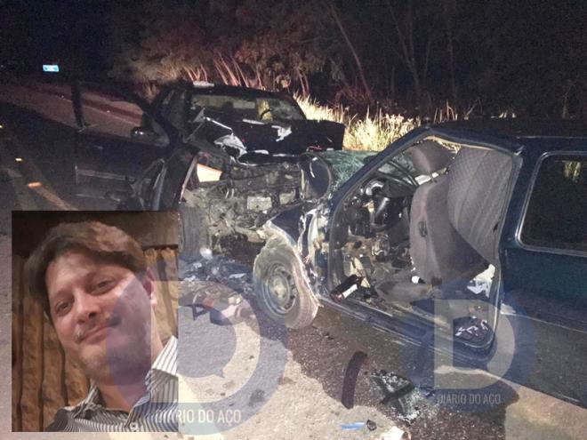 Marconi estava no Fiat Siena e saiu do acidente gravemente ferido