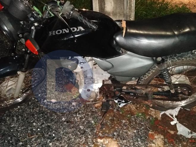 A moto com característica de estar com adulteração no chassi foi recolhida ao pátio do Detran