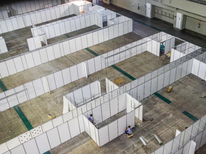 Profissionais contratados e militares trabalham 24h para finalizar preparo da unidade no prazo previsto