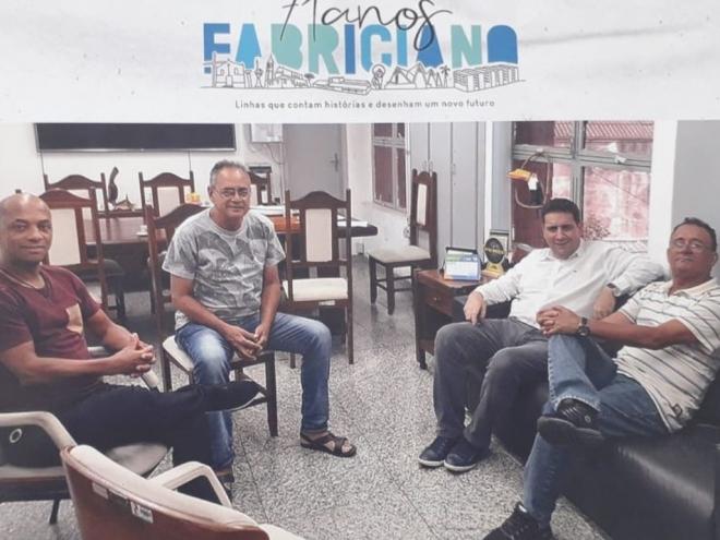 Antes do período da quarentena pela Covid-19, João Buião e Jair Luciano estiveram com o prefeito Marcos Vinícius e o coordenador de esportes Laduca discutindo a parceria entre a entidade e o poder público