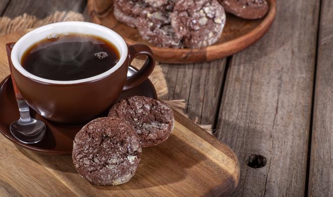 O biscoito de Chocolate e Coco é muito bom no café da tarde