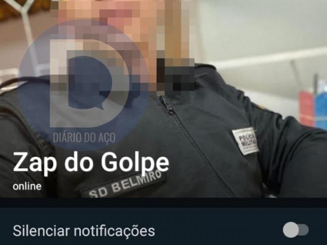 Os criminosos usam a foto de um policial militar no whastapp para enganar as vítimas do golpe