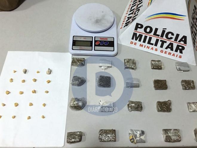 Todo o material entorpecente apreendido pela PM