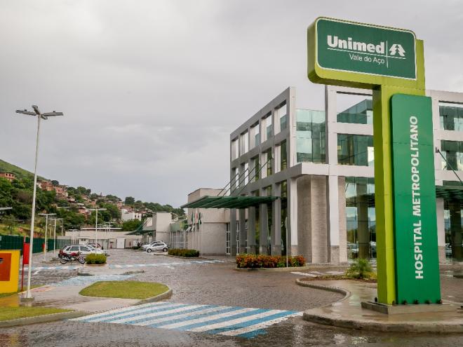 Hospital Metropolitano Unimed, inaugurado em 2015 no bairro Mangueiras, em Coronel Fabriciano