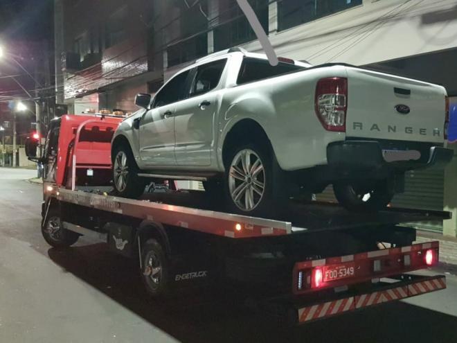 Ford Ranger foi apreendida por causa de suspeita de adulteração em números de identificação 