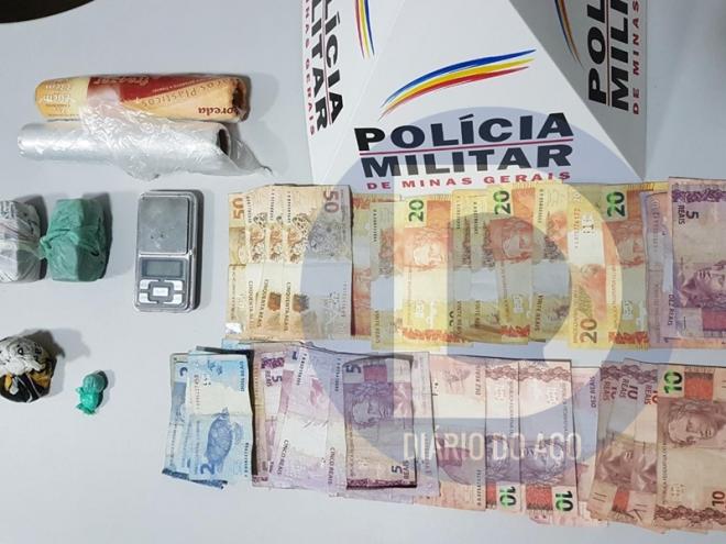 O material apreendido com o adolescente na rua Amazonita, em Ipatinga