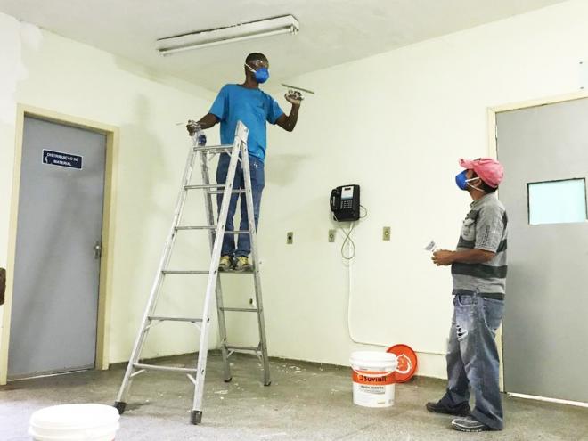 Reparos estão sendo feitos na unidade para trazer mais segurança e conforto para os pacientes