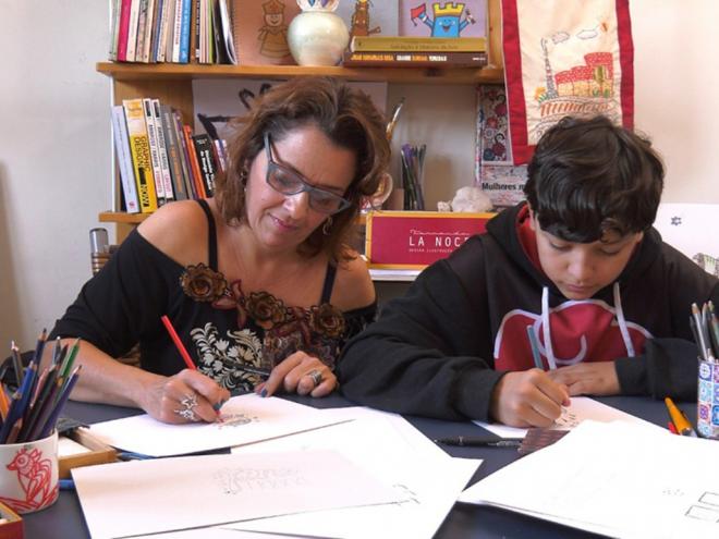 Fernanda La Noce ministra oficina sobre Doodle Art