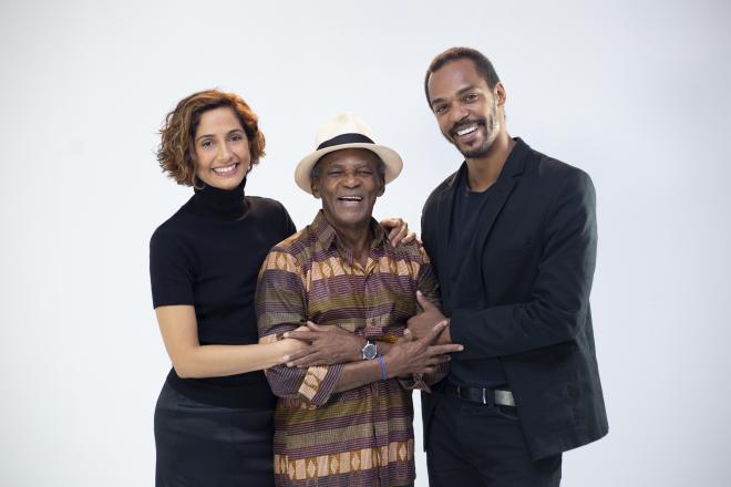 Camila, Antônio e Rocco: os Pitanga interagem de várias formas