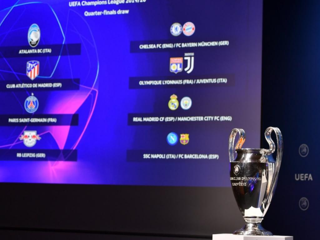 Confrontos das quartas da Champions League 2019-2020 são sorteados