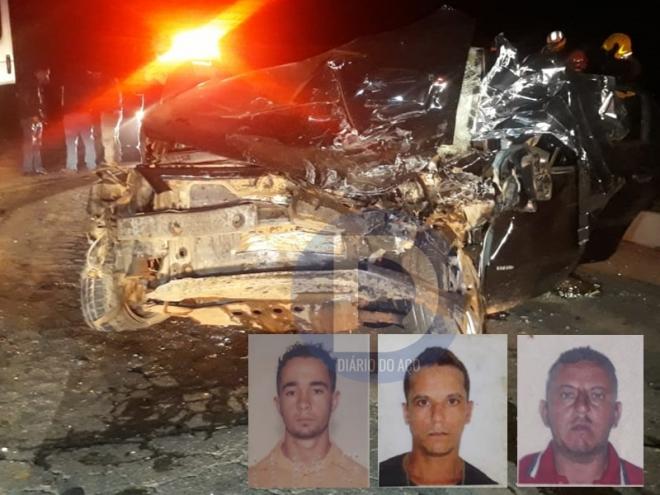 José Roberto, Adão Geraldo e Cid Aparecido morreram no acidente ocorrido na madrugada