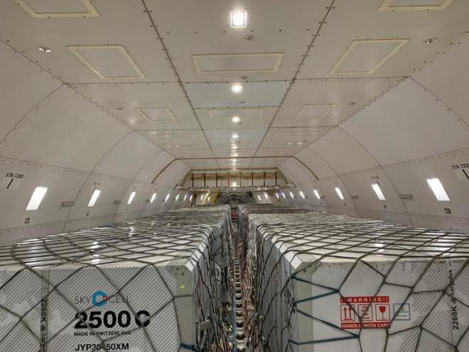 Lotes desembarcaram no Aeroporto de Confins vindos de Luxemburgo