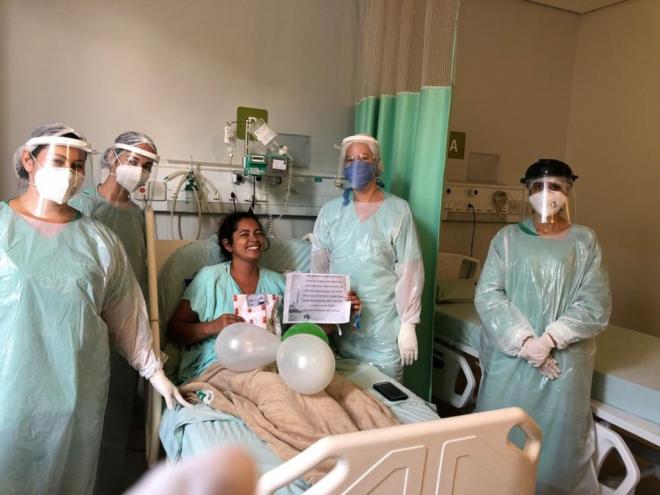 Aline Ferreira Neves teve alta do hospital no dia em que completou mais um ano de vida