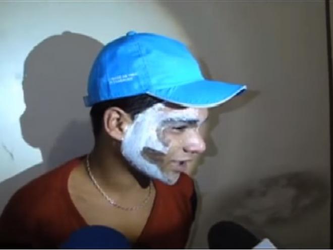 André, em uma de suas prisões, em outubro de 2013 