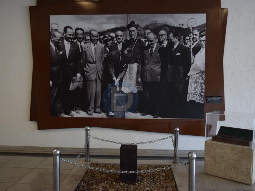Antiga localização do marco, no Escritório Central, hoje desativado à margem da avenida Pedro Linhares Gomes