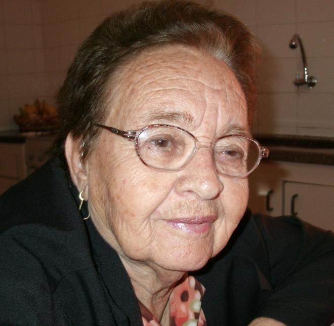 Dona Miquita estava presente à solenidade do marco inicial da  Usiminas