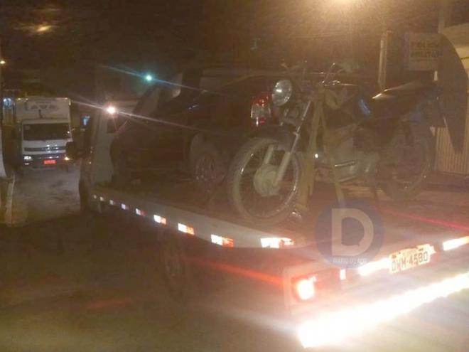 Bandidos roubaram essa motocicleta na zona rural de Caratinga e depois roubaram Fiat Strada em Quartel do Sacramento 