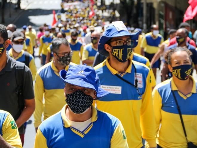 Manifestação dos agentes dos Correios em Belo Horizonte 