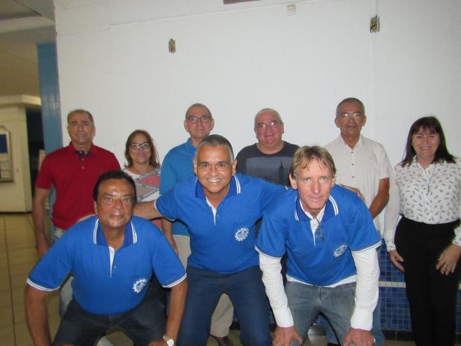 Em pé: Edson de Castro, Beth Nogueira, Germano Martini, Pedro Fioravante, Elio Gomes, Maria José; agachados: Vicente Cláudio Nunes, Glaudstom de Souza, Ednaldo Cizoski
