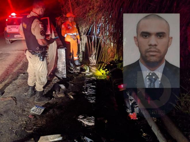 José Júnio perdeu o controle da motocicleta, bateu em defensa metálica e morreu 