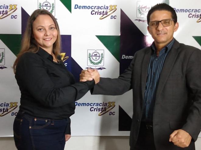 Masterglei Freitas será a candidata à vice-prefeita e Edinei Moreira o candidato a prefeito