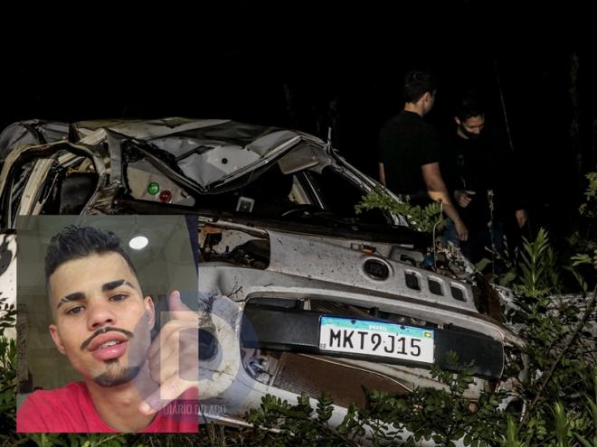 Matheus perdeu o controle do carro e capotou o veículo morrendo no local