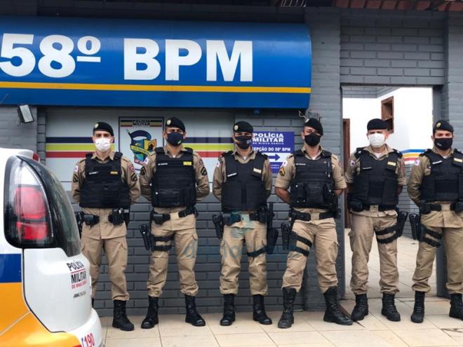 Os policiais militares que vieram da capital reforçar o policiamento na região de Coronel Fabriciano