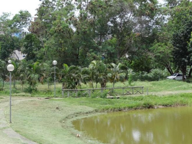 Ele foi preso nas proximidades desta lagoa no Parque Ecológico das Águas