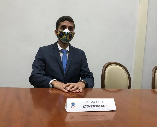 Gustavo Nunes, prefeito empossado de Ipatinga,durante a solenidade