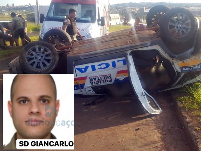 Giancarlo não resistiu aos ferimentos causados no capotamento da viatura policial