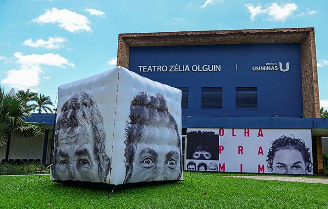 Espaço do teatro Zélia Olguin, no Cariru, também abriga imagens