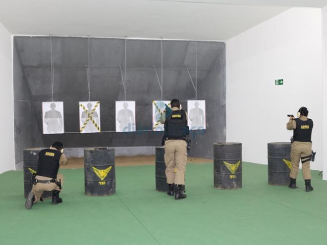 O estande inaugurado será utilizado para treinamento dos policiais da região