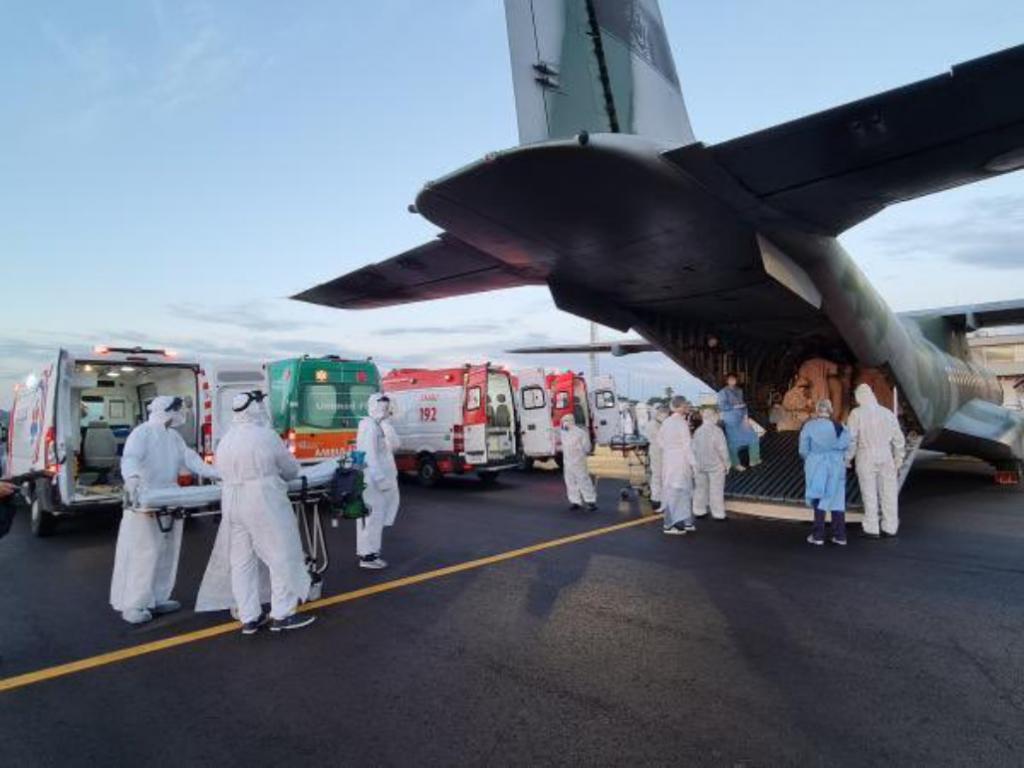 Aeronaves da Força Aérea foram usados no transporte de insumos para a emergência sanitária em Manaus