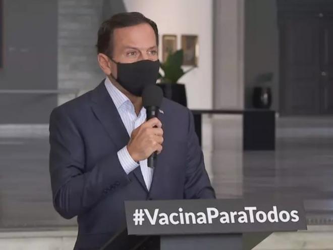 ''É um recorde histórico desde fevereiro do ano passado, quando tivemos o primeiro caso de covid no Brasil e no estado de São Paulo'', disse o governador do Estado de São Paulo João Doria