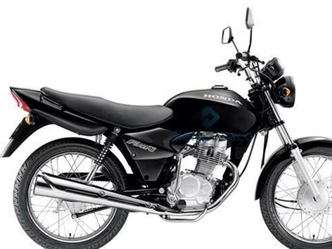 A moto Honda Fan 125 de cor preta tomada de assalto é parecida com esta da foto