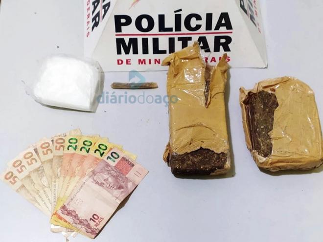 O material ilícito apreendido durante as buscas no local denunciado pela comunidade