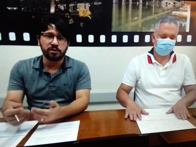 O prefeito Douglas Willkys e o secretário de Saúde, Eduardo Morais, alertam para a gravidade da situação da covid 