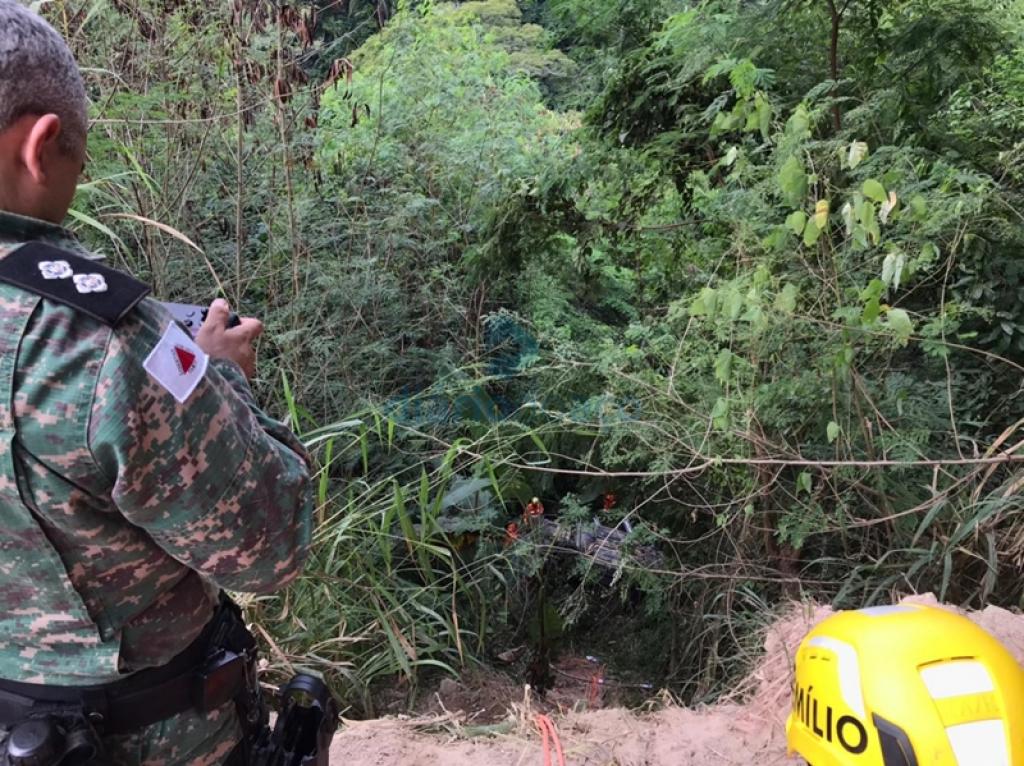 O local onde foi localizado o veículo do militar que não foi encontrado