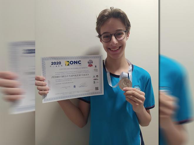 Pedro Melo Napoleão Sales conquistou a medalha de prata