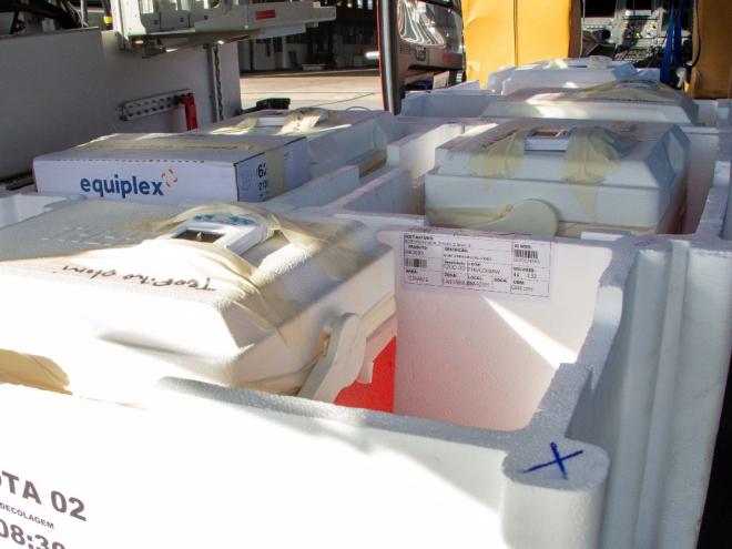 Ao todo foram entregues 4.680 doses da vacina Pfizer para os municípios contemplados da região 