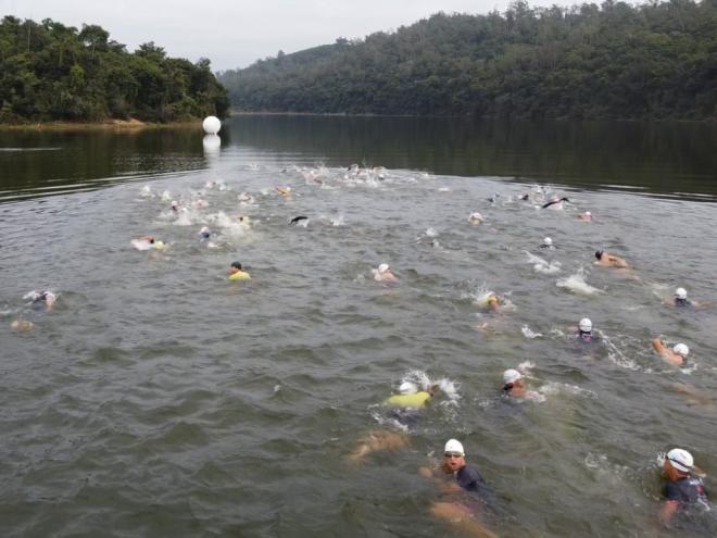 A natação foi um dos esportes praticados durante o evento