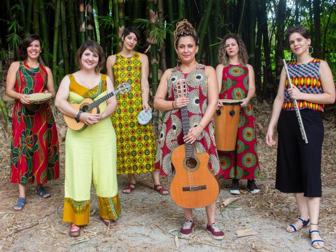 O grupo Batuque Beauvoir é uma das atrações do festival on-line