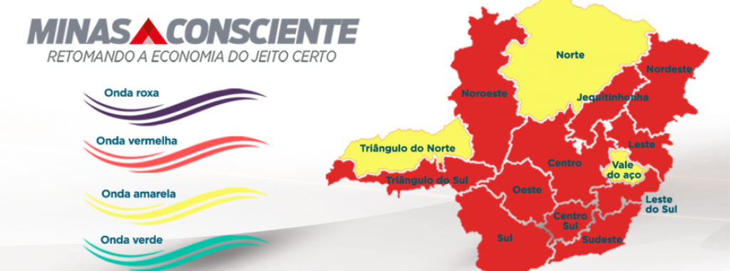 Apartir de hoje (6), municípios na Onda Vermelha terão proibição de eventos, visita a  atrativos culturais e naturais, proibição de academias, clubes e salões de beleza e alimentação em bares e restaurantes limitados até 19h; após este horário, apenas delivery, sem retirada em balcão