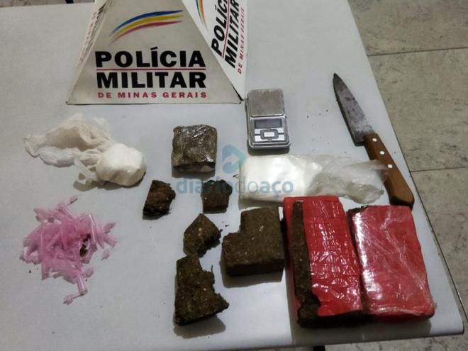 O material entorpecente apreendido com os jovens detidos no cerco realizado no Industrial
