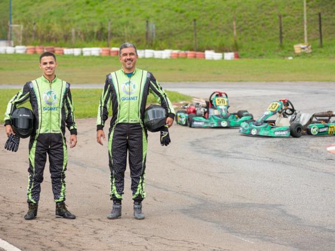 Wallace Barreto Simão e o filho Igor Simão estarão na pista com a Equipe WR Giganet 