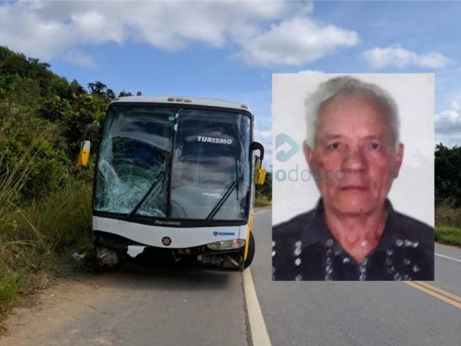 Geraldo Alexandre de Alvarenga, de 70 anos, foi atingido por ônibus quando tentava atravessar a BR-458, em Vale Verde de Minas