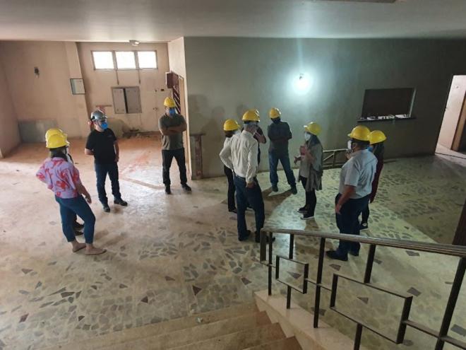 Os integrantes do Comitê conheceram o projeto do Centro do Memória e o trabalho de restauração do espaço