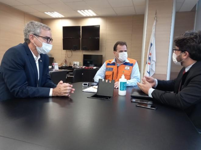 No dia 15, Douglas Willkys e Hercílio Coelho Diniz se reuniram com o secretário nacional da Defesa Civil